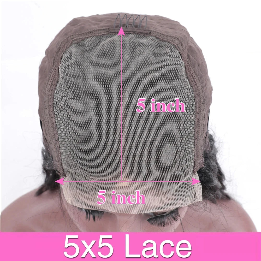 38 40 Inch 13x6 HD Deep Wave Lace Front Wig 200% Density Deep Wave Human Hair Wig Brazilian Virgin Curly Human Hair Wig For Women 13x4 Glueless Lace Frontal Wigs With Baby Hair Pre Plucked Hairline Natural Color