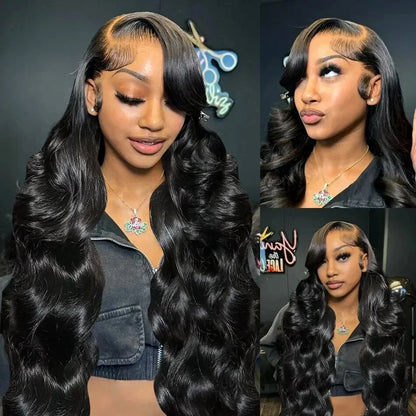 13x4 13x6 250 Density Body Wave Human Hair Wigs 32 36 Inches Lace Front Human Hair Wig Pre Plucked With Baby Hair For Women